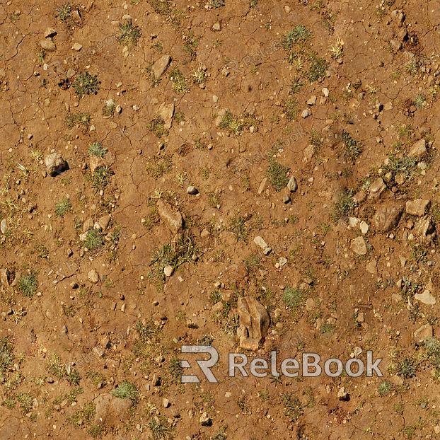 The image depicts a close-up of a muddy ground, showcasing a textured surface with wet clay and scattered pebbles, capturing the essence of a natural, earthy environment.