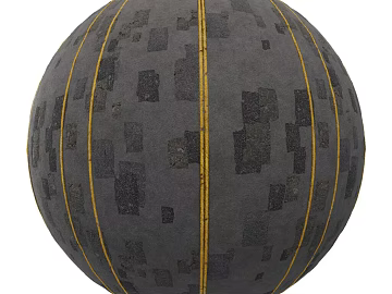 Asphalt road PBR texture (ID:ffach227181)