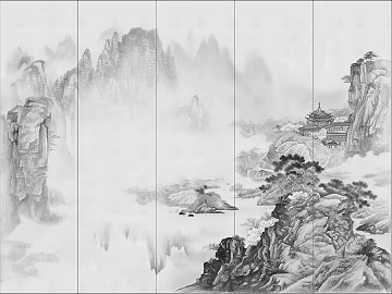landscape painting texture (ID:ffaff5913)