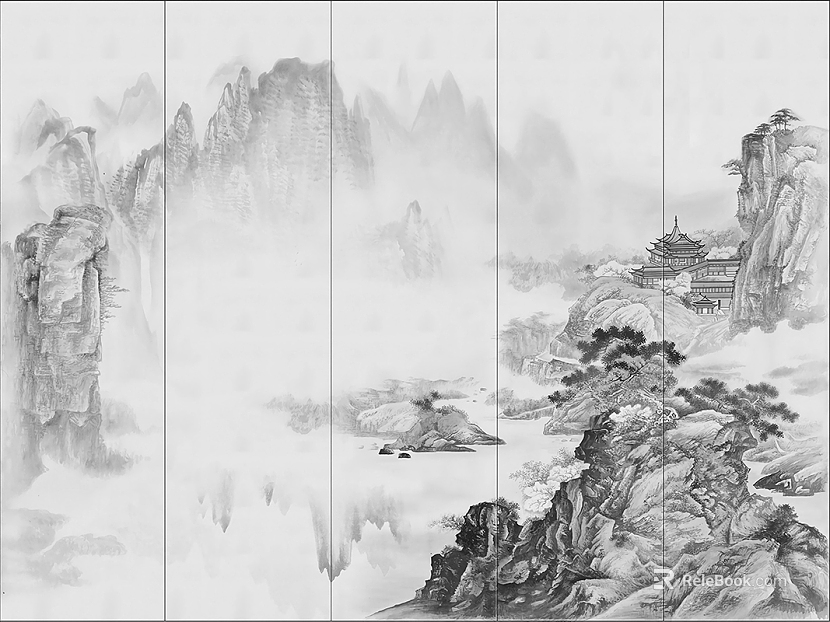 landscape painting texture