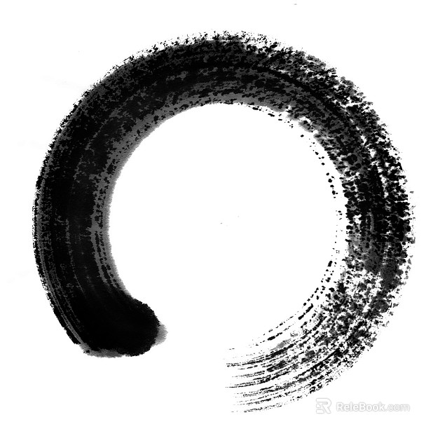 Chinese style ink ink ring round border ink texture