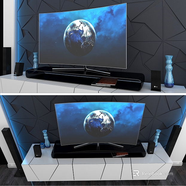 Modern style dark geometric wall panel texture