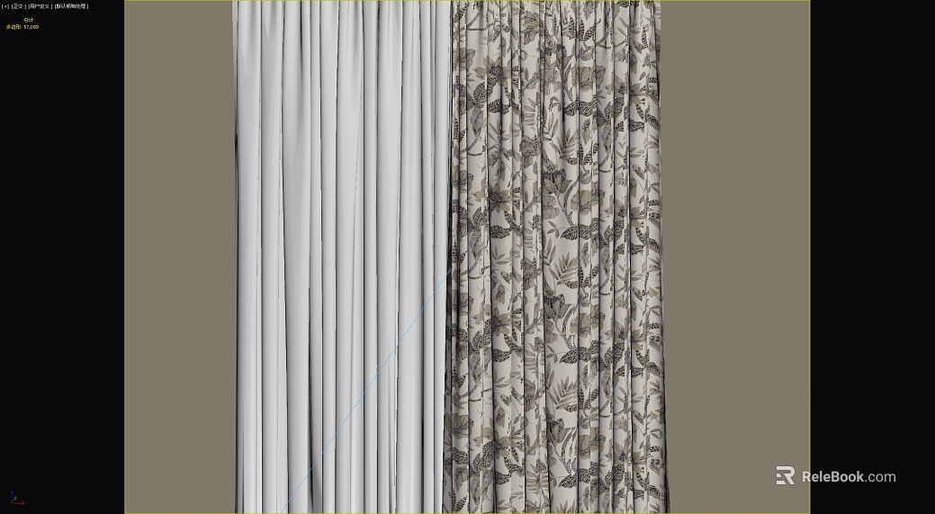 Off-white flocking curtain bedroom texture