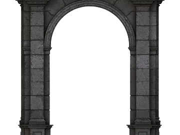 Retro dark gray stone arch texture (ID:ffaeh899332)