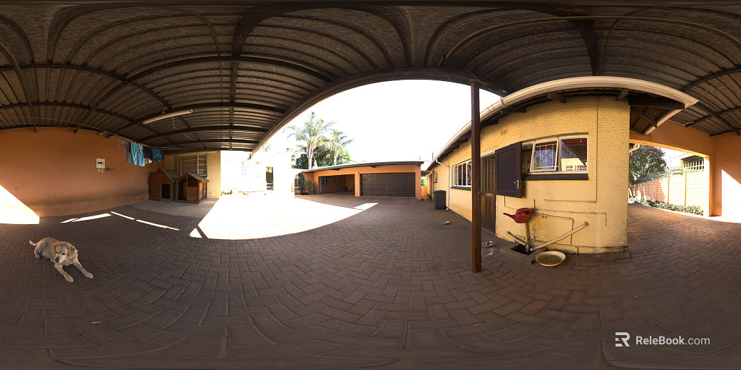 Indoor Corridor Courtyard HDR texture
