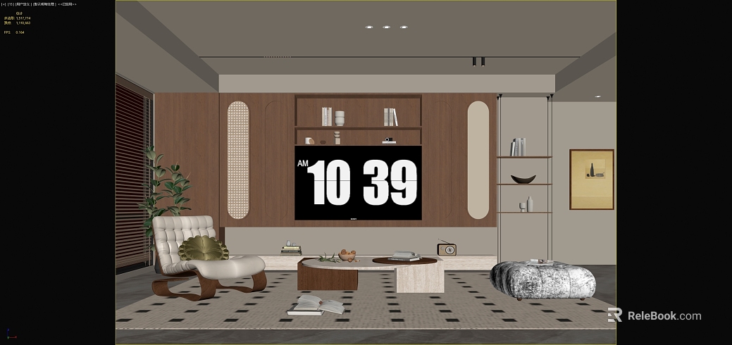 Modern Light Walnut Living Room Wall Panel texture