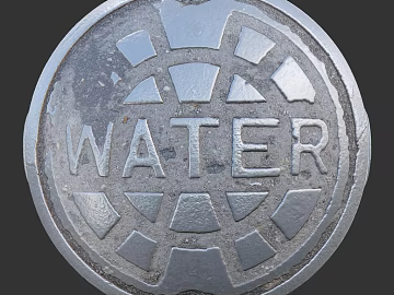 Manhole Cover PBR texture (ID:ffach760214)