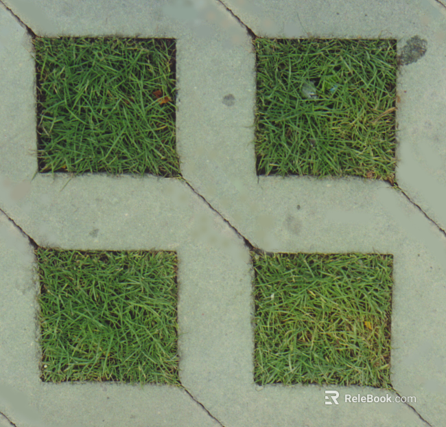 grass-planting brick texture