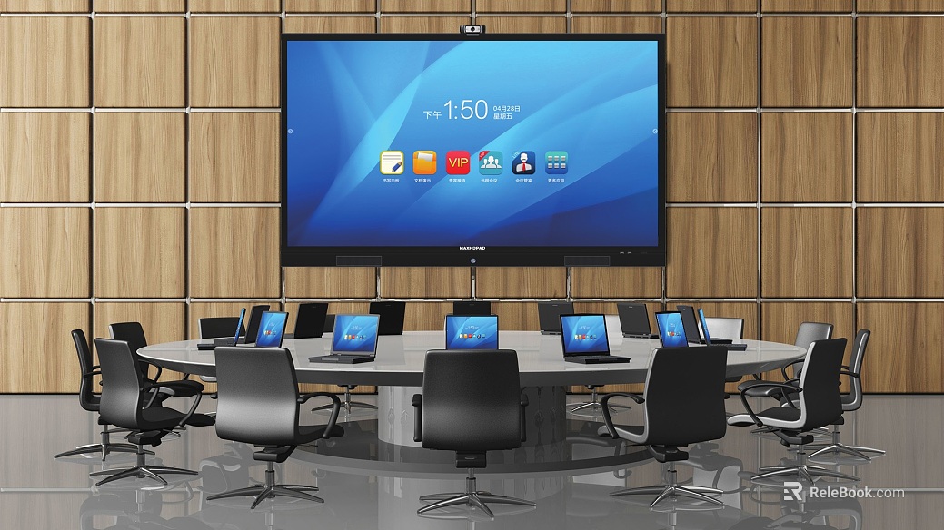 Light wood clapboard modern meeting room texture