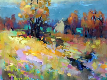 Color Cartoon Landscape Texture Oil Painting texture (ID:ffach839536)