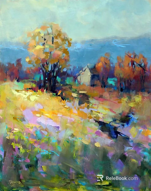 Color Cartoon Landscape Texture Oil Painting texture