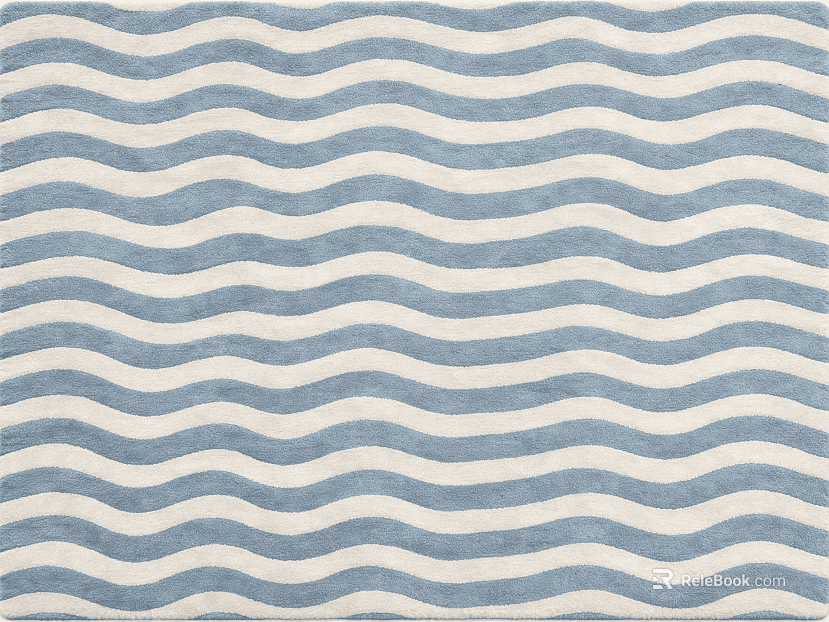 White light blue wave line carpet texture