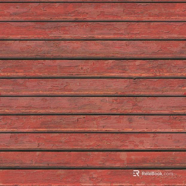 Red dilapidated wood exterior wall panel texture