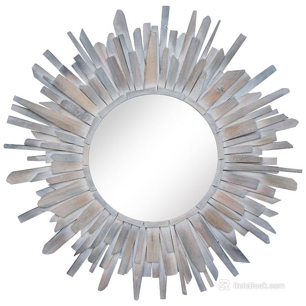 Light gray wood radial decorative mirror texture