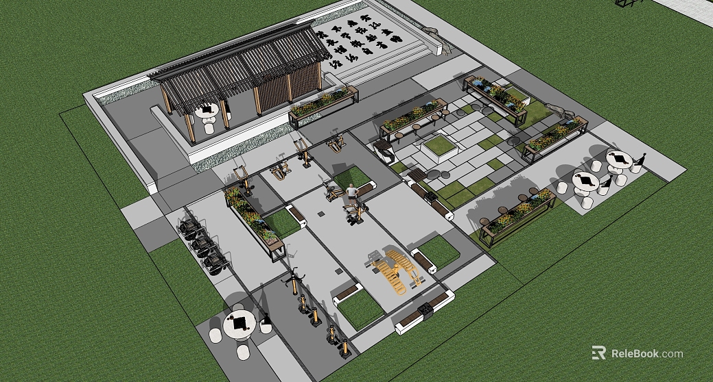 New Chinese Community Leisure and Fitness Venues texture