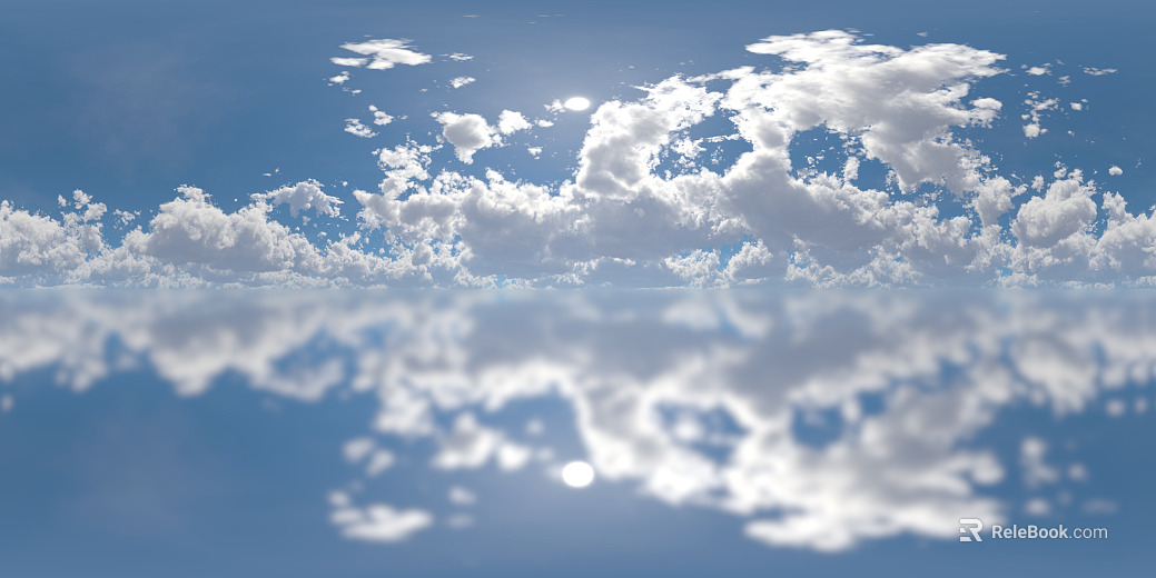 Blue Sky and White Clouds at Noon HDR texture