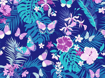 Mori cartoon flower wallpaper mural wallpaper wall covering texture (ID:ffach739514)