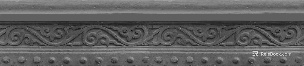 Grey Stone Carved Waist Wall Decoration texture