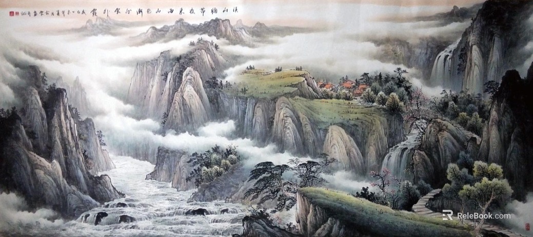 landscape painting texture