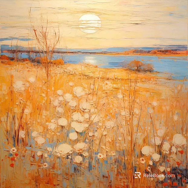 oil painting landscape painting texture