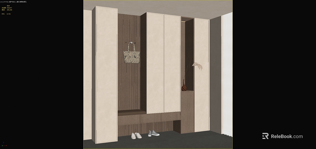 Modern beige siding entrance texture