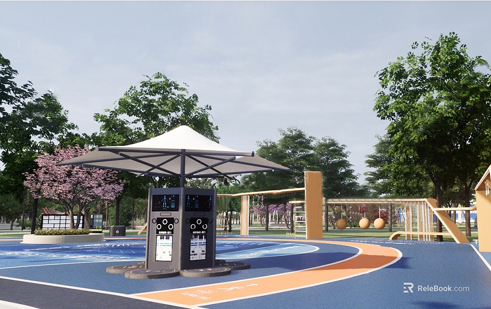 Modern Outdoor Smart Fitness Venue texture