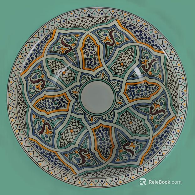 Blue-color ethnic-style brick decorative surface texture