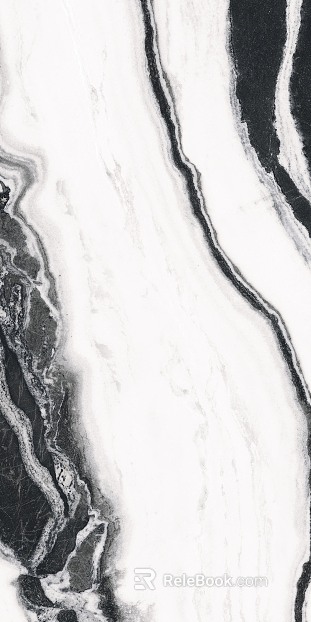 Light luxury black and white flowing marble wall surface texture