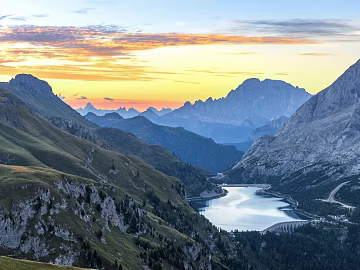 Modern Natural Landscape Snow Mountain Lake Exterior texture (ID:ffach254980)