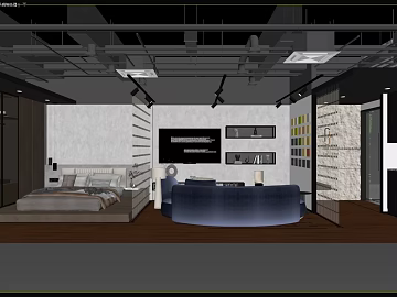 Modern Dark Brown Wood Floor Bedroom Space texture (ID:ffaeh704386)