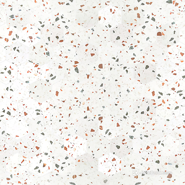 terrazzo multiple bright color floor texture