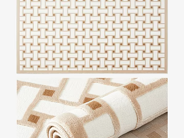 Khaki geometric carpet living room bedroom texture (ID:ffaeh141676)