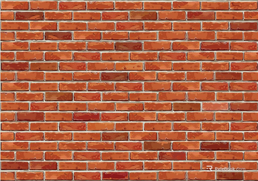 Brick wall villa facade red cultural brick texture