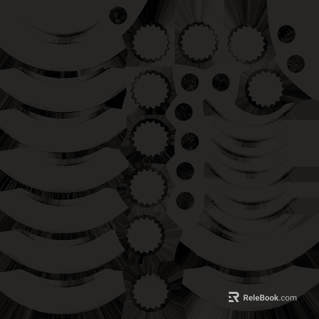 Black industrial wind gear metal plate texture