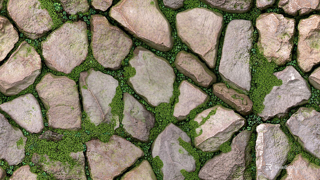 Light gray moss ground texture
