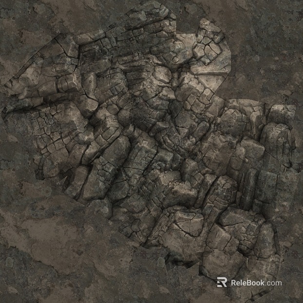Dark gray rock outdoor ground stone texture