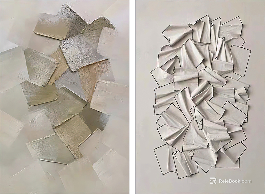 three-dimensional physical painting texture