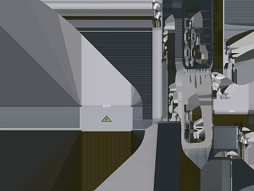 Industrial Wind Grey Silver Machinery Workshop Scene texture (ID:ffaeh072024)