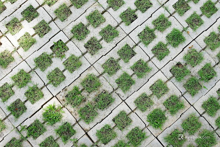 grass-planting brick texture