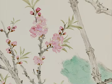 Chinese flower and bird painting 3d model