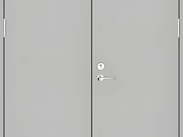 Gray metal double-door interior door texture (ID:ffaeh484839)
