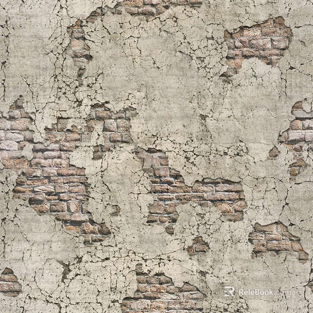 Grey tone dilapidated brick wall retro background wall texture