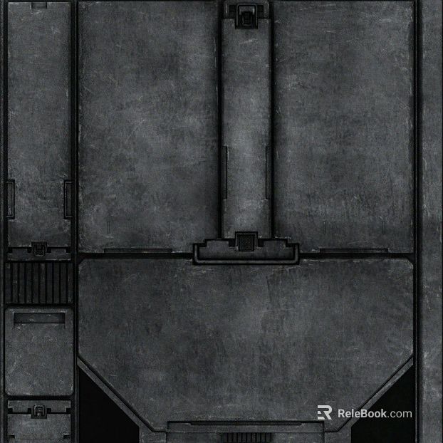 Dark gray old metal door panel texture