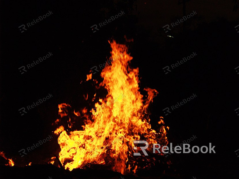 In the image, Flame appears as a vivid, swirling mass of red and orange hues, embodying the dynamic and unpredictable nature of fire, with sparks flying outward against a dark backdrop.