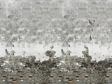Brick wall peeling off gray wall texture (ID:ffacg50029)