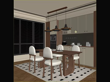 Modern Style Walnut Kitchen Space texture (ID:ffaeh204236)