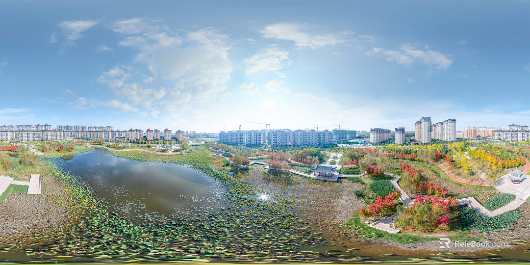 HDR Daytime City Panorama texture