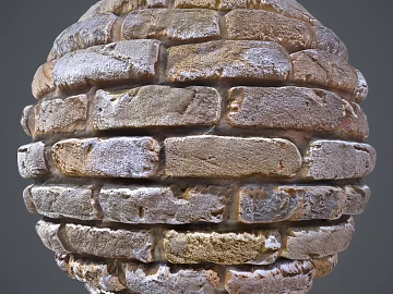 Brick wall PBR texture (ID:ffach958181)