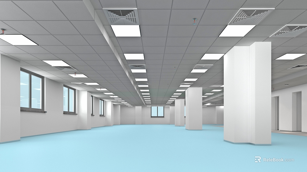 Light blue glue modern office space texture