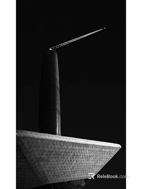 Black and white modern architectural exterior decorative painting texture